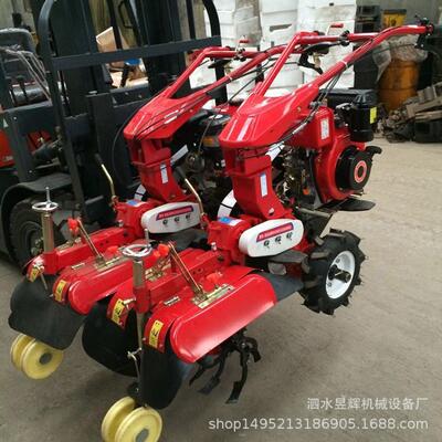 昱辉自走式大葱封土机 柴油农用田园管理机 旋耕开沟培土多功能
