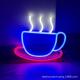 LED咖啡杯霓虹灯挂墙造型灯彩灯创意节日派对背景房间装 饰氛围灯