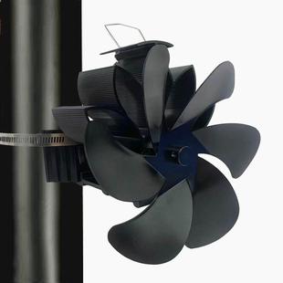 LT405莲花壁挂 6叶165自启热动力壁炉风扇风机 卡箍款