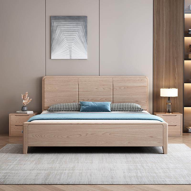 北欧风现代简约白蜡木实木床主卧单人1.5m双人床1.8米2米婚床大床,清洗/食品/商业设备,风口/风叶/风机配件,淘宝优惠券,粉丝福利购,淘宝优惠卷