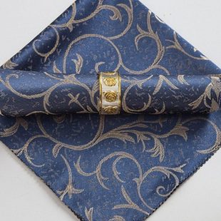 酒店专用口布高级感折花餐巾布西餐垫轻奢口布扣新中式金属餐巾扣