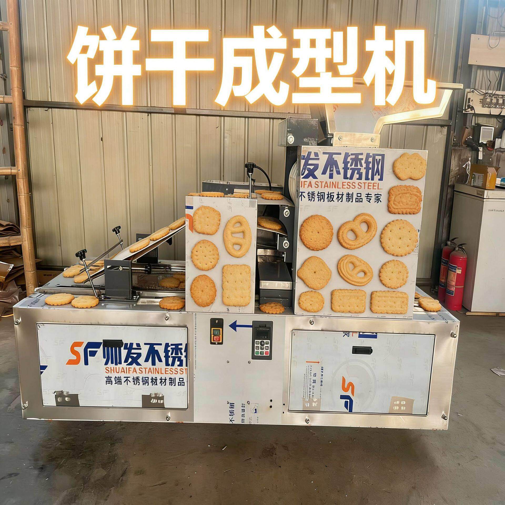 饼干机商用面包房用不锈钢饼干机全自动饼干机小型饼干设备