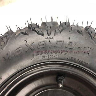 四轮越野沙滩车配件16X8 7寸A字真空轮胎轮毂 7卡丁车16X8.00