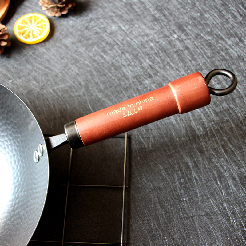 电磁炉小熟铁炒锅i轻便锻打小铁锅1-2人用炒菜锅辅食无涂层26/28c