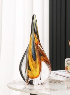 彩色水滴琉璃艺术摆件现代简约客厅酒店样板间博古架桌面装饰送礼