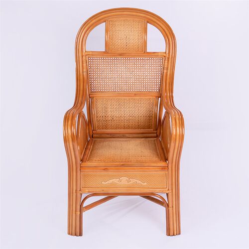 工厂直销靠背椅老人单人真藤老式藤编家用护腰休闲藤椅喝茶滕腾椅