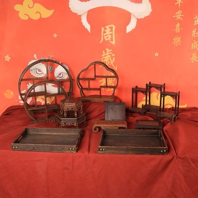 中式甜品台架子十一件