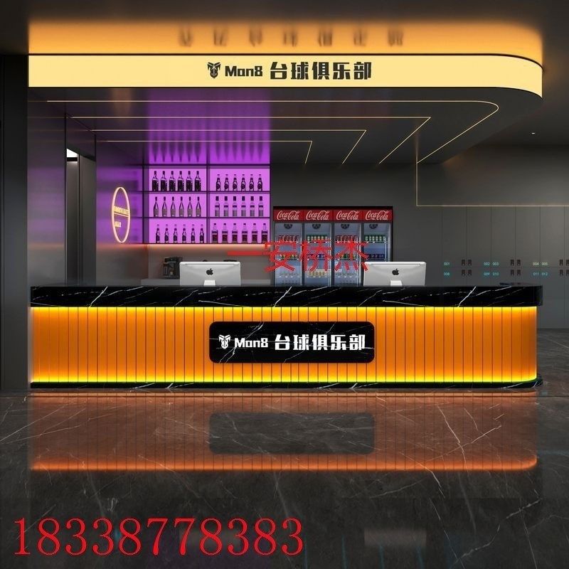 YJ工业风台球厅酒吧吧台餐厅饭店收银台酒店KTV健身房前台桌接待,商业/办公家具,操作台,淘宝优惠券,粉丝福利购,淘宝优惠卷