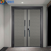 别墅大门新中式 铸铝门双开门锌合金对开入户防盗门家用农村自建房