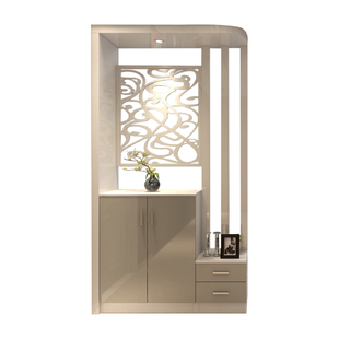 饰屏风柜 柜白色烤漆门厅装 现代玄关隔断柜客厅装 饰柜进门玄关柜鞋