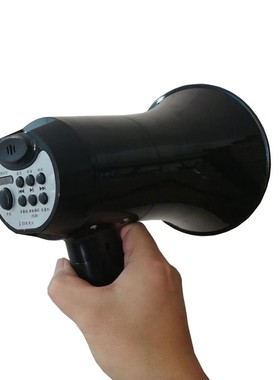 20W充电手持喊话器o扩音宣传高音喇叭USB录音120秒黑色大声公