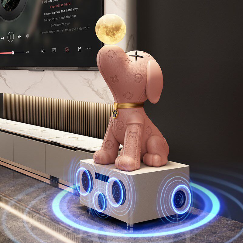 网红公仔比格犬大型落地摆件客厅电视柜家居装饰高档开业乔迁礼品