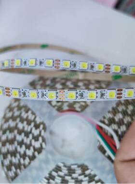 LED灯带WS2812B3535120灯幻彩软灯带5V板宽5mm白光6500k