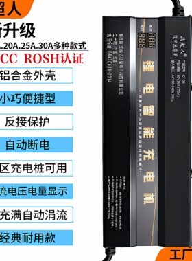 磷酸铁锂电池铝壳电动车充电器48V60V72V96V8A10A12A15A18A20A