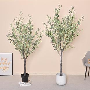 仿真绿植橄榄树家居室内商场大型落地假树盆栽装饰摆件植物橄榄树