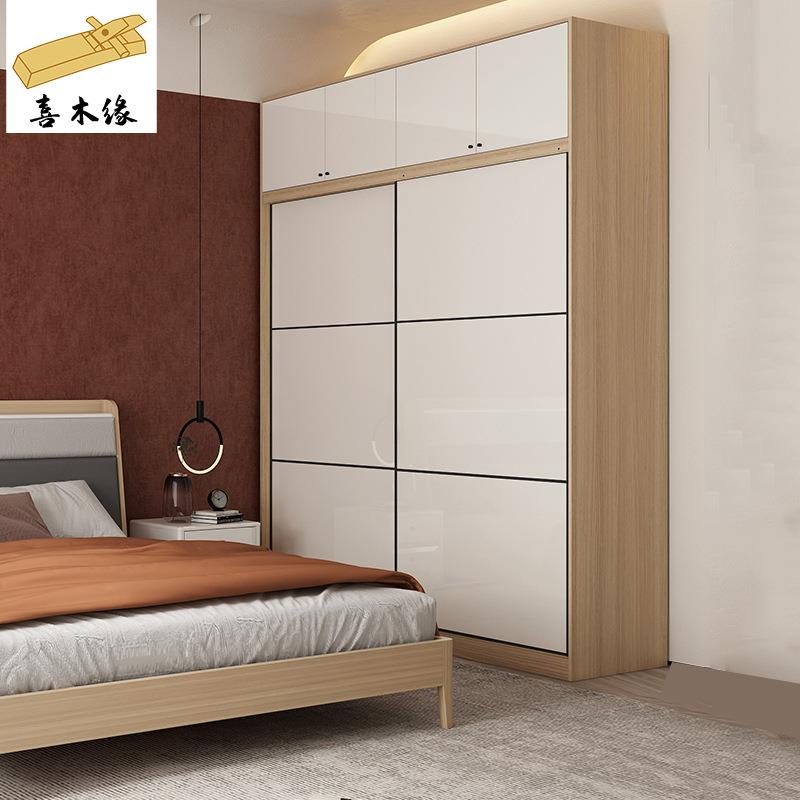 四门衣柜五门简约现代卧室高顶柜衣柜平开门推拉门衣柜