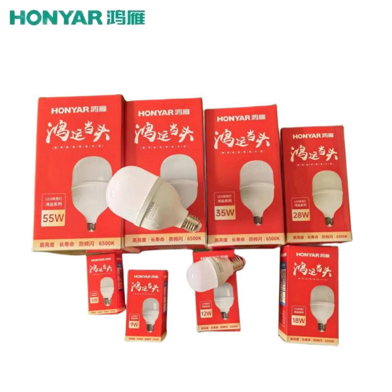 鸿雁照明LED灯泡室内照明大功率灯泡E27罗口超亮节能灯泡