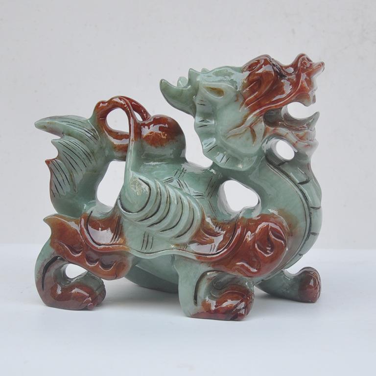 钰程本命年玉器20厘米龙龟摆件福禄腰缠钱串葫芦龙龟家吉祥物