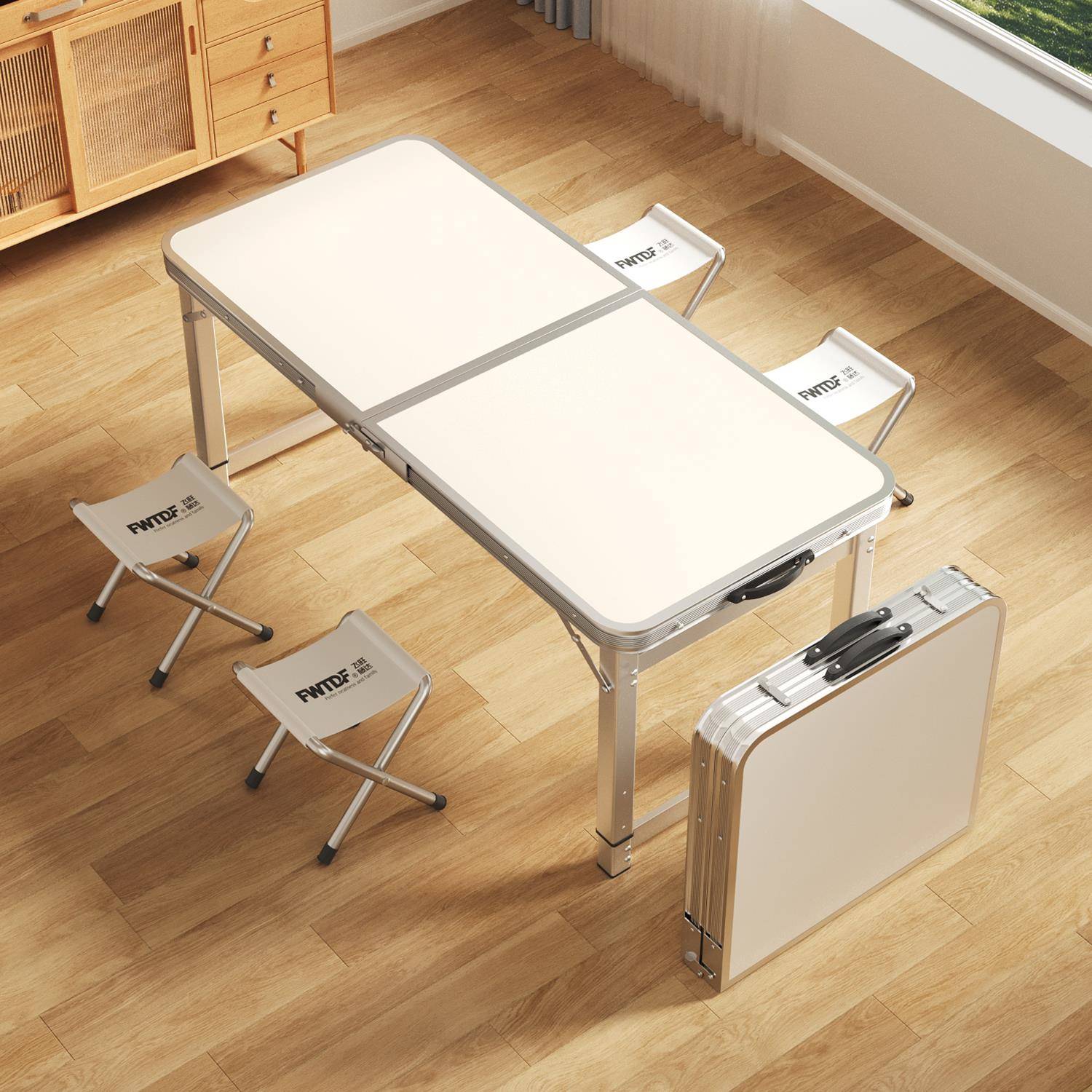 折叠桌子户外摆摊小桌子可折叠餐桌简易便携式桌椅出摊长方形