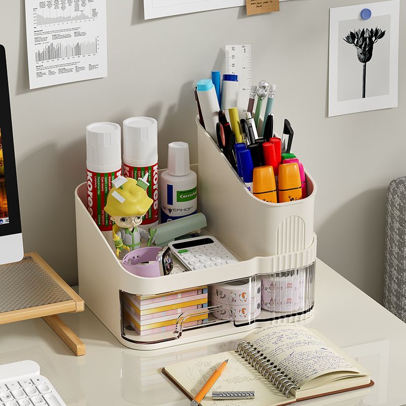 化妆台上的置物架桌面多功能收纳盒品抽屉式笔筒文具多层大容量