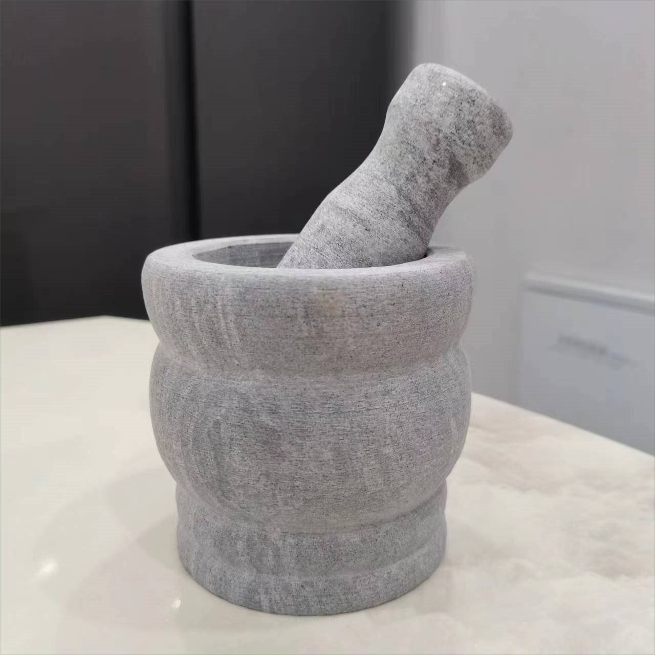 纯天然石头蒜臼子捣蒜器原石蒜泥器研磨钵擂钵石臼家用蒜臼新款