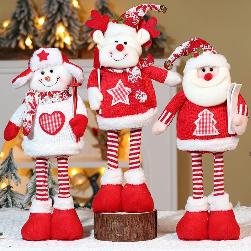 Christmas Telescopic Doll Christmas Doll Ornament圣诞节公仔