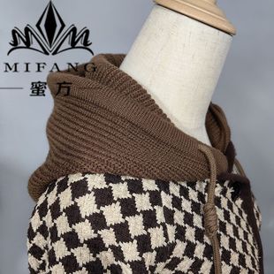 搭配衣服的假帽子可拆卸帽子配羽绒服通用厚毛线保暖装饰连帽假领