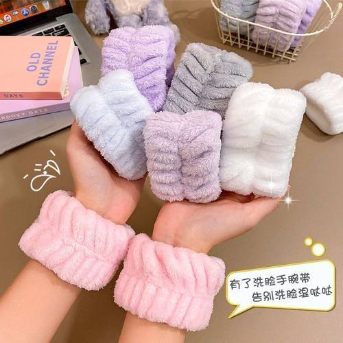 洗脸神器腕带防水防湿护腕加加粗发绳高级发圈绑发女扎马尾宽头绳