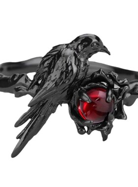 Black Raven Ring - Gothic Horror Handmade Artisan Rings Pro