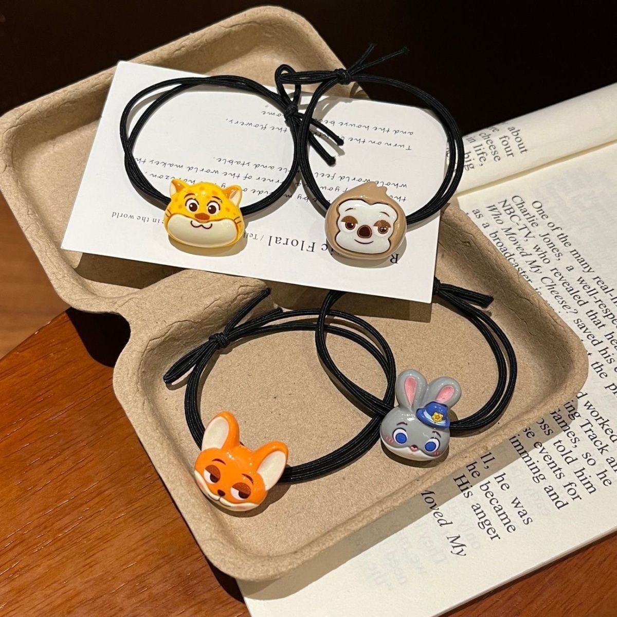 疯狂动物城尼克朱迪ins头皮筋发绳超萌少女百搭网红风百搭发饰