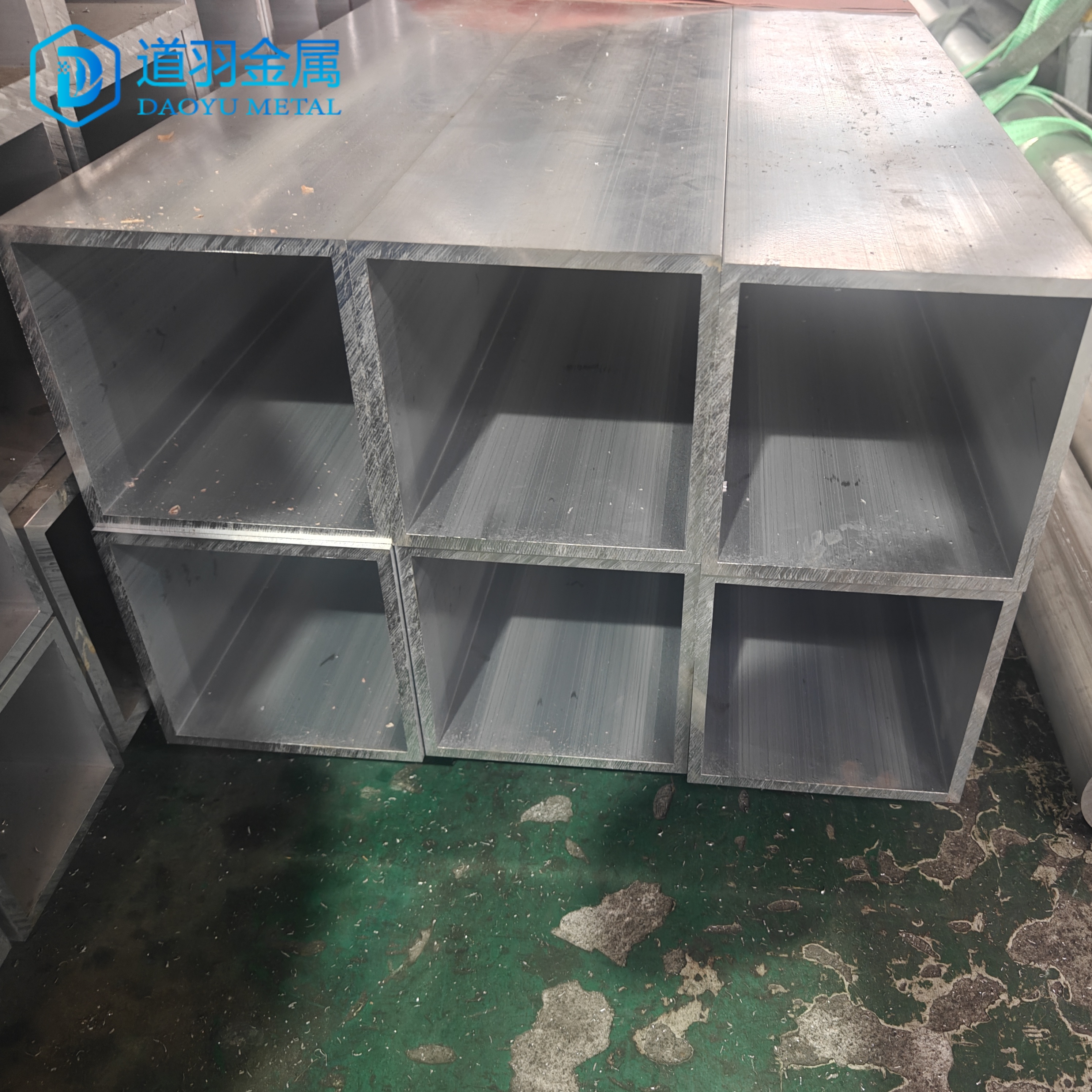 硬质6061t6铝方管大口径250*250*12圆角铝合金方管250*150*12厚壁