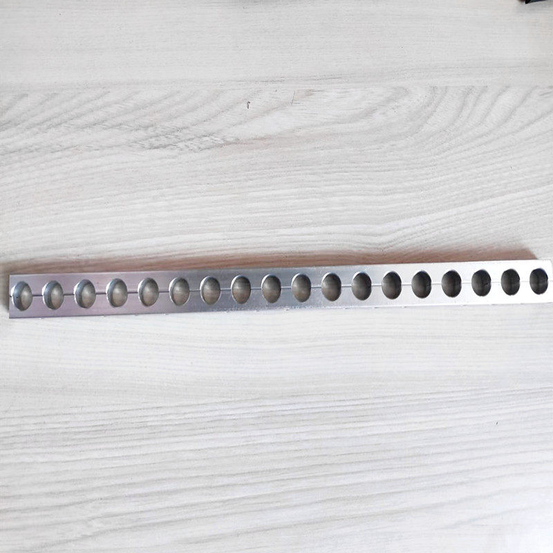 铝合金长条多孔管夹气管路固定连孔支架长方形多联孔管卡铝条卡座