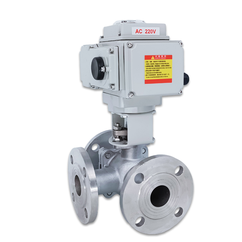 电动不锈钢三通法兰球阀Q944/5F-16C/P铸钢换向调节阀RDN25 50-10