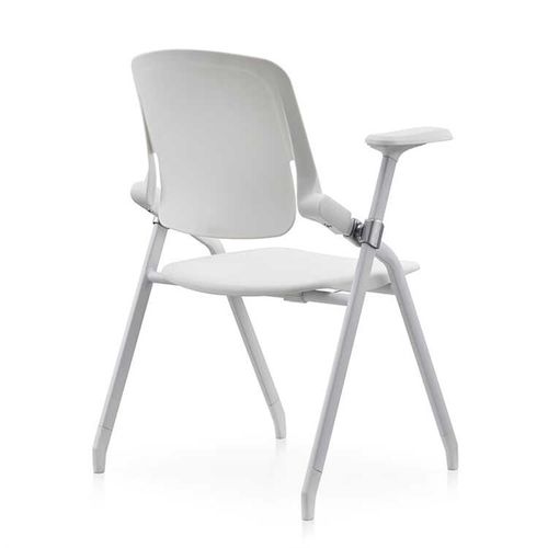 折叠培训椅带桌板会议椅带写字板多媒体教室学生椅折叠办公椅带轮