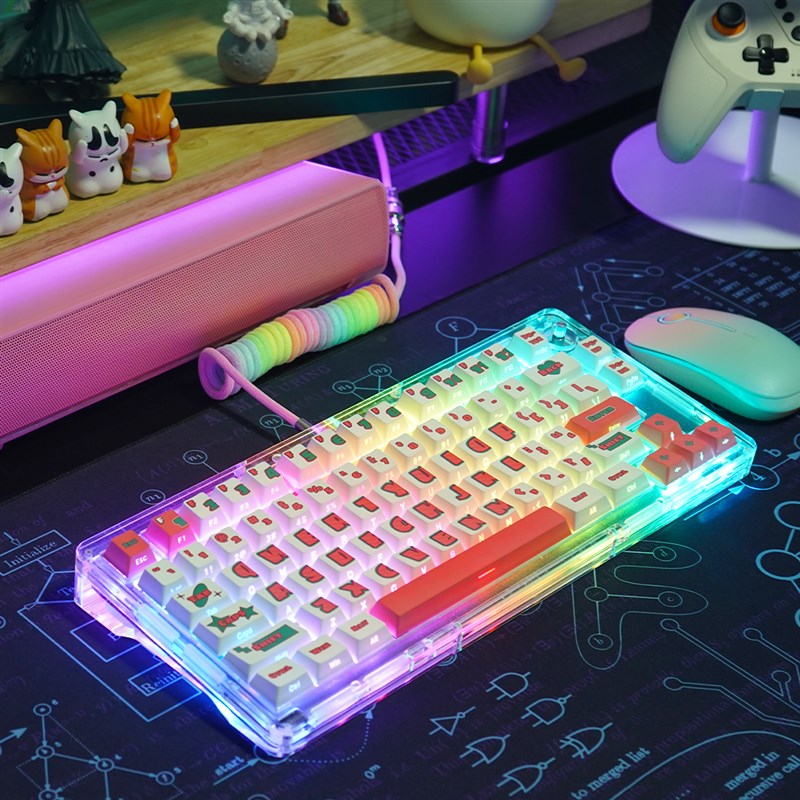 复古主题键帽PBT热升华高度侧刻键帽hi75G/hi8/68/87/98/104