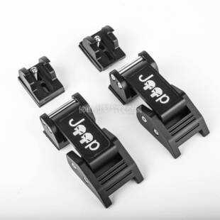 牧马人07-21款JKJL机盖锁引擎盖闩锁铝合金骷髅图改装配件