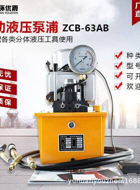 优震电动油压泵双回路高压泵ZCB-63AB液压泵高压电动泵带表油压机