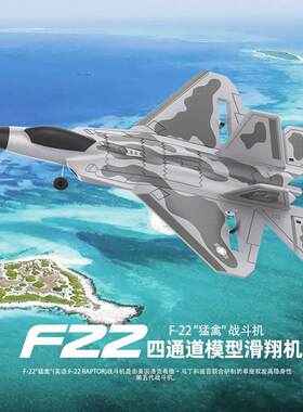 新品BM22四通道大号F22战斗机固定翼遥控泡沫电动航模飞机滑翔机