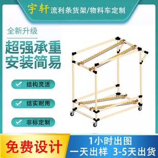 多功能精益管流利货架车间先进先出线棒货架物料流利条货架