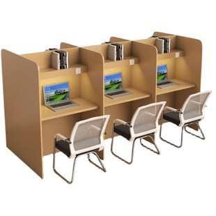 自习室学习桌子付费共享沉浸式书桌阳台辅导桌学习桌封闭式隔断桌