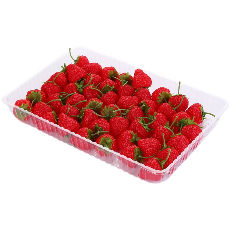 八角盒透明一次性无盖长方形蔬菜打包盒水果包装盒加厚2斤装包邮