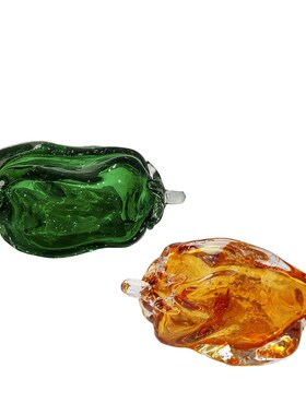 现代轻奢样板房i琉璃透明水果盘客厅茶几摆件家居创意气泡辣椒装