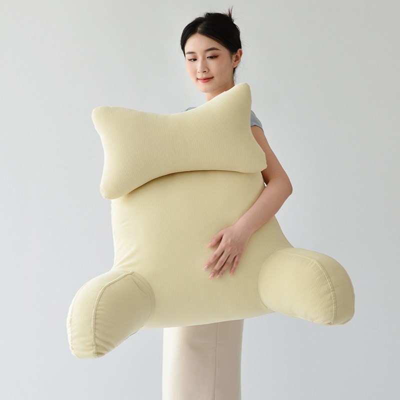 床头软包大靠背简约卧室护颈靠垫可拆洗床上靠枕抱枕沙发护腰枕头