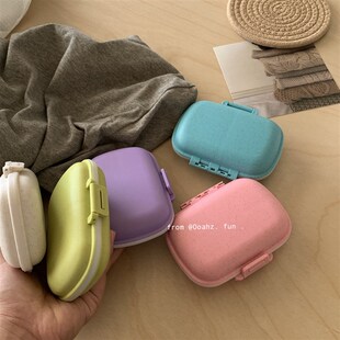 按时吃药~小巧便携式8格密封药盒 防G潮一周药丸盒药品分装收纳盒