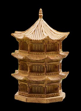 太阳能佛塔灯花园摆件装饰吊件挂E饰中式古风庭园造景送礼景观