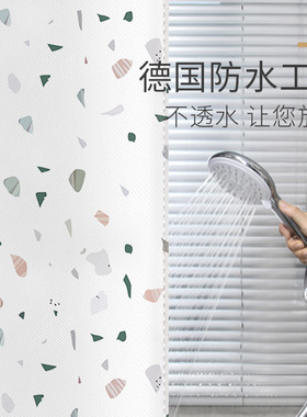 浴帘杆弧形免打孔卫生间干湿套装转角浴室防水布U形L型伸缩白色杆