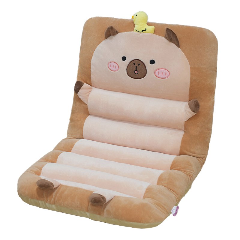 卡皮巴拉坐垫连体靠垫一体办公室久坐G椅子靠背学生座椅凳子屁股