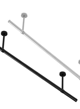 黑色32mm不锈钢晾衣杆阳台w顶装固定式晾衣架挂凉衣杆吊顶晒衣架