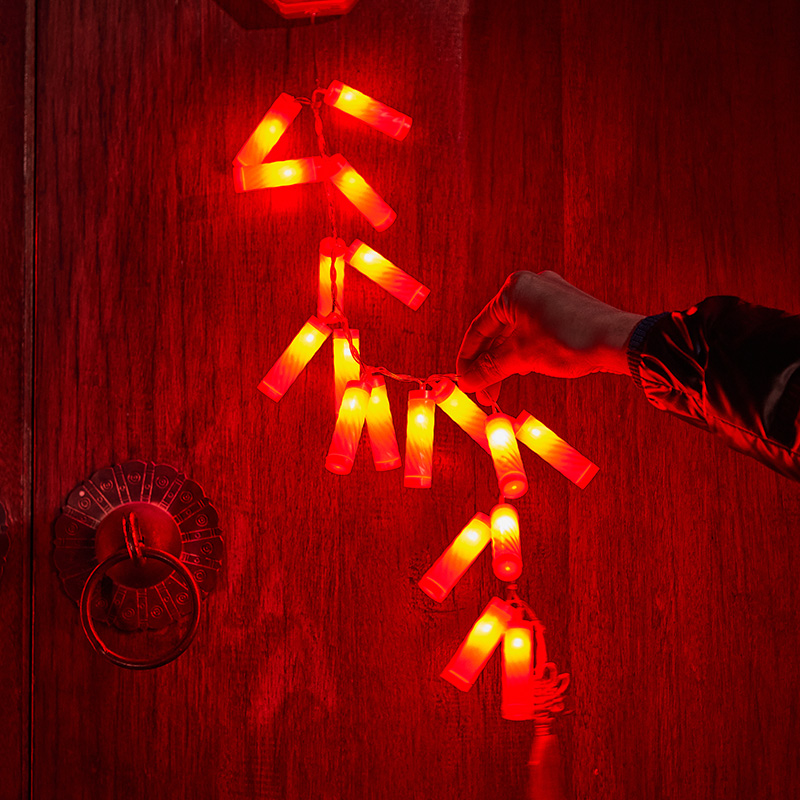 仿真电子鞭炮家用结婚爆竹礼炮花免插电儿童炮仗春节过年新年装饰