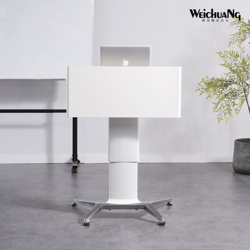 演讲台发言台培训会议室小讲台现代简约可移动升降桌子接待台前台